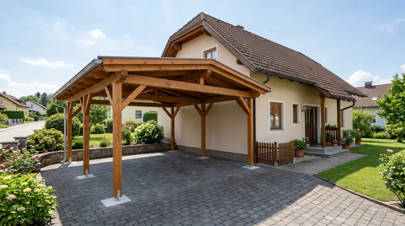 Carport mit Lamellen-Wetterschutz – Eisenstadt, Bgld.